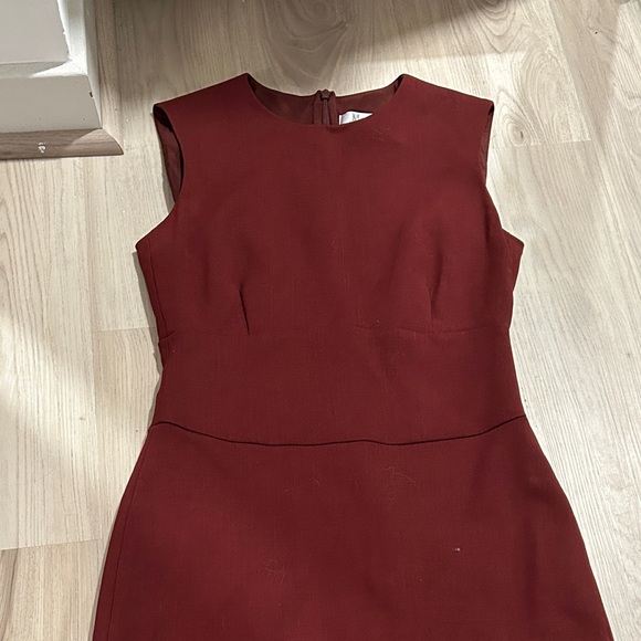 Max Mara red sleeveless pencil dress